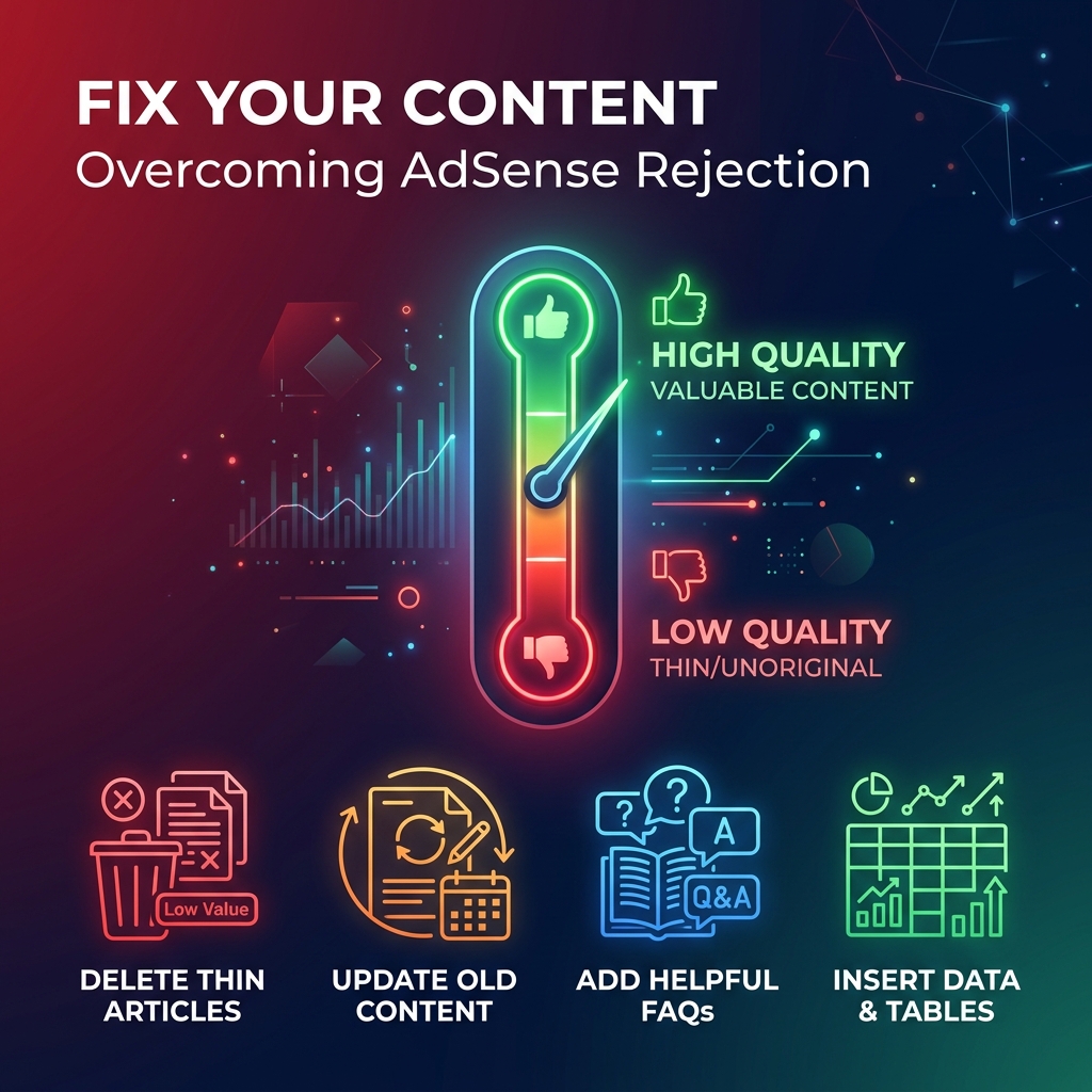 Fixing low value content – delete thin posts, update old articles, build content quality