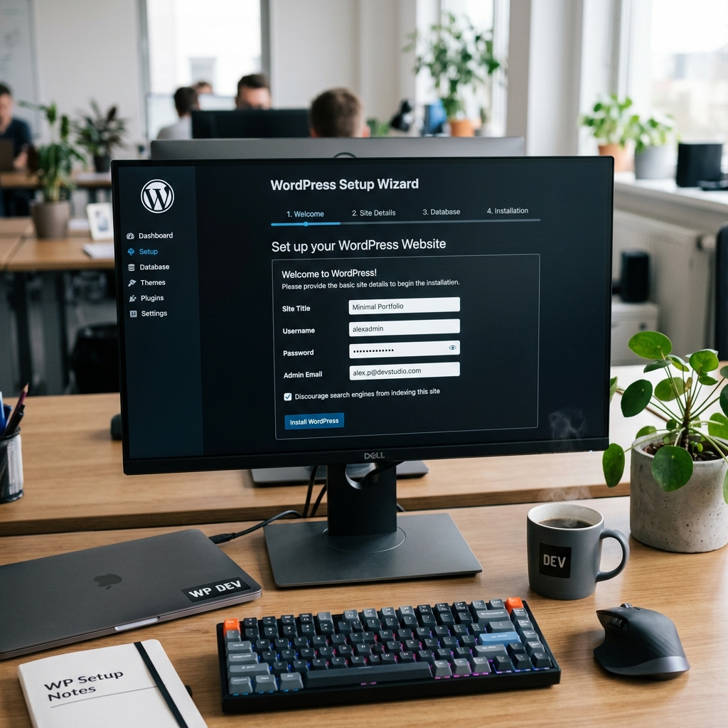 WordPress dashboard setup