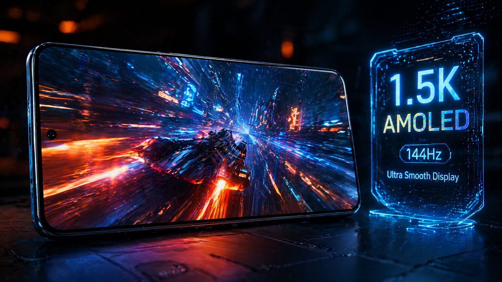 Infinix GT 50 Pro 5G 1.5K AMOLED 144Hz gaming display